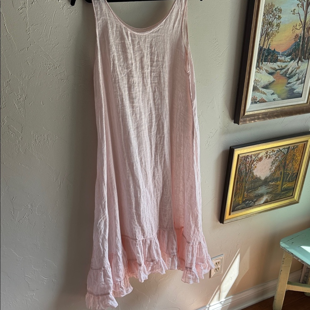 Elegant Pinky-peach Prairie Dress. Delicate and so feminine.